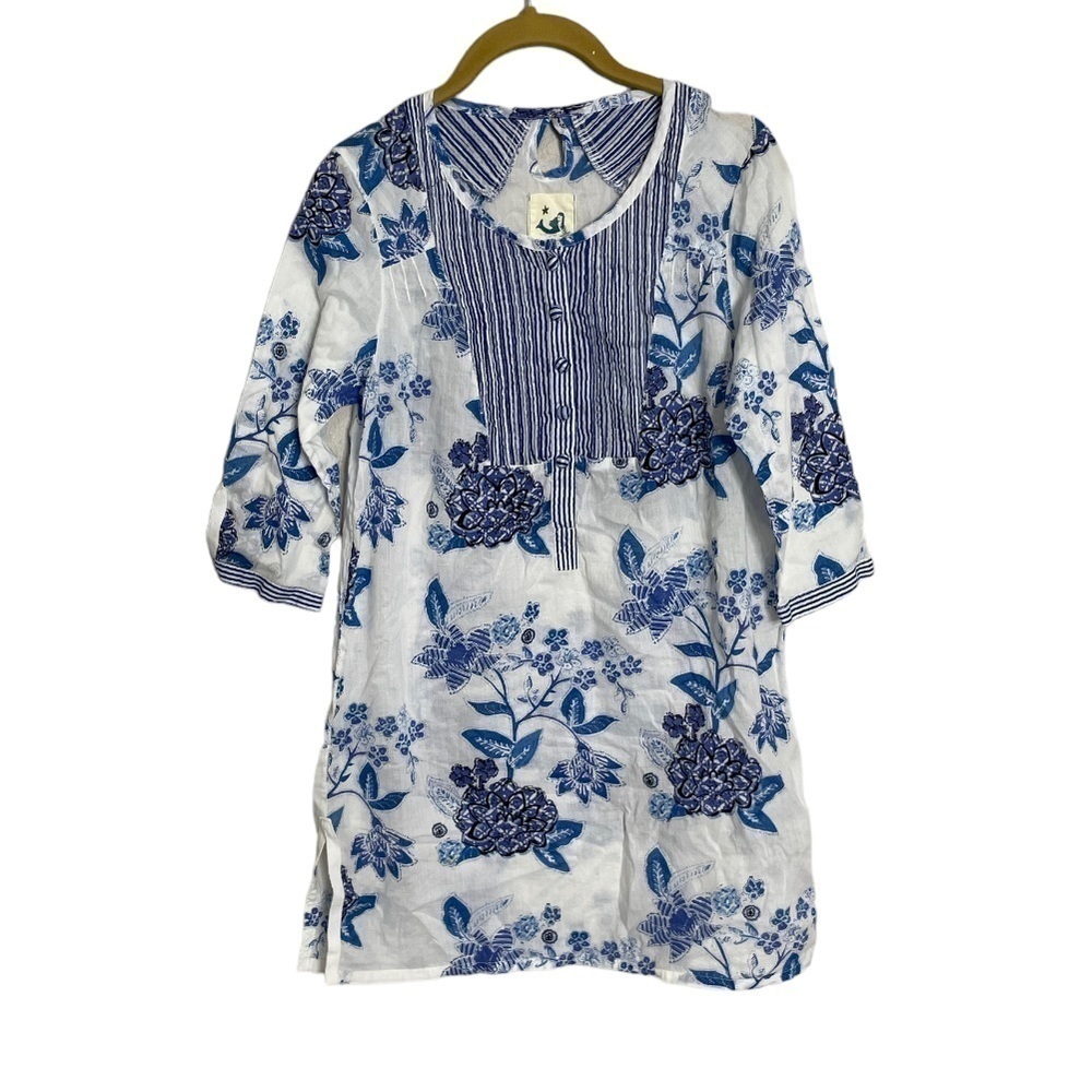 Anthropologie Mermaid Paisley Sheer Tunic XS